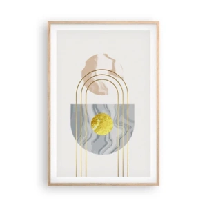 Een poster in een licht eiken lijst - Helderheid en schittering - 61x91 cm