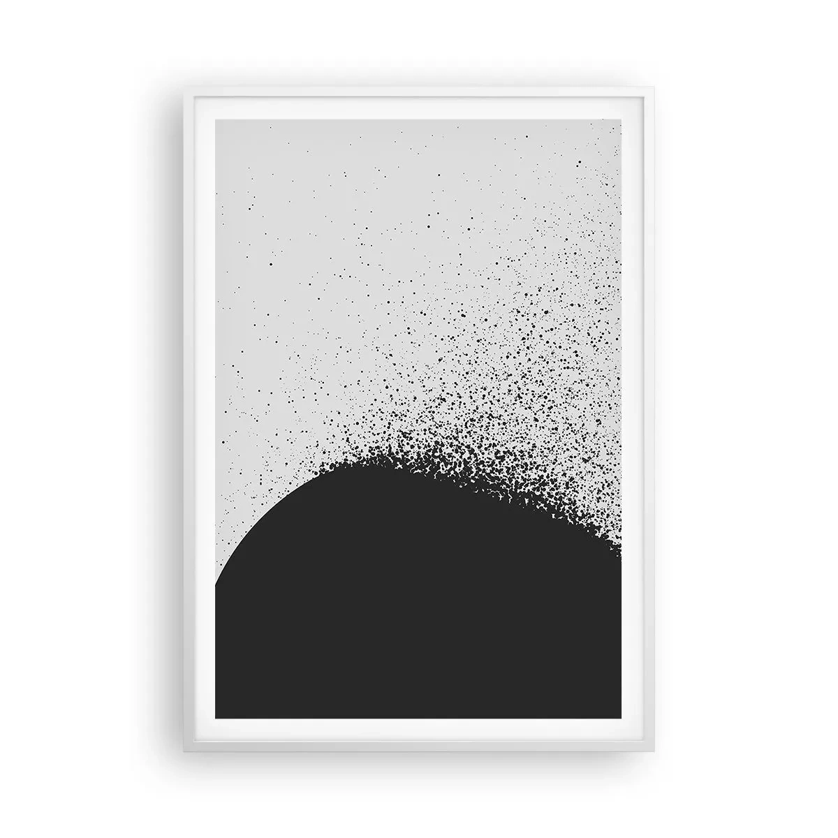 Poster in een witte lijst - Beweging van moleculen - 70x100 cm
