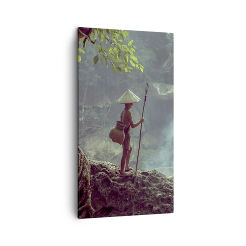 Schilderen op canvas - Bevriend met de natuur - 45x80 cm