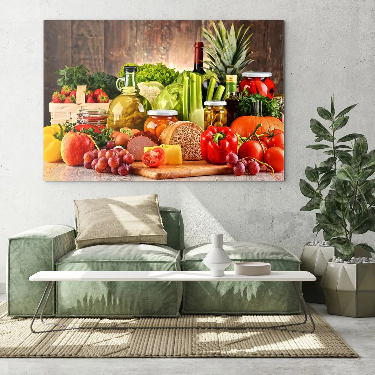 Schilderen op glas - Gerookt, gebakken en gemarineerd - 120x80 cm