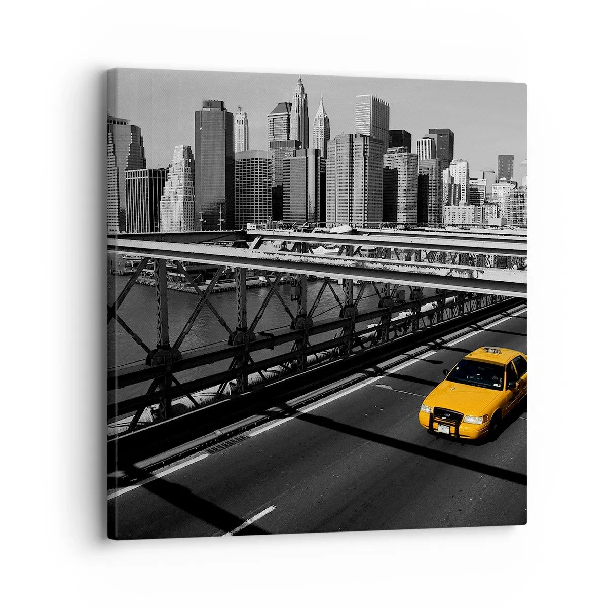 Schilderen op canvas - De kleur van een grote stad - 30x30 cm