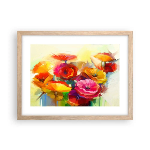 Een poster in een licht eiken lijst - Niet alleen rood - 40x30 cm