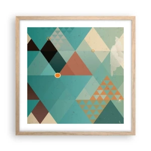 Een poster in een licht eiken lijst - Eenheid van veelheid, veelheid van eenheid - 50x50 cm