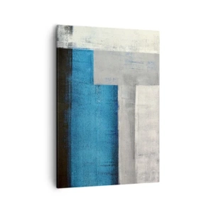 Schilderen op canvas - Een poëtische compositie van grijs en blauw - 50x70 cm