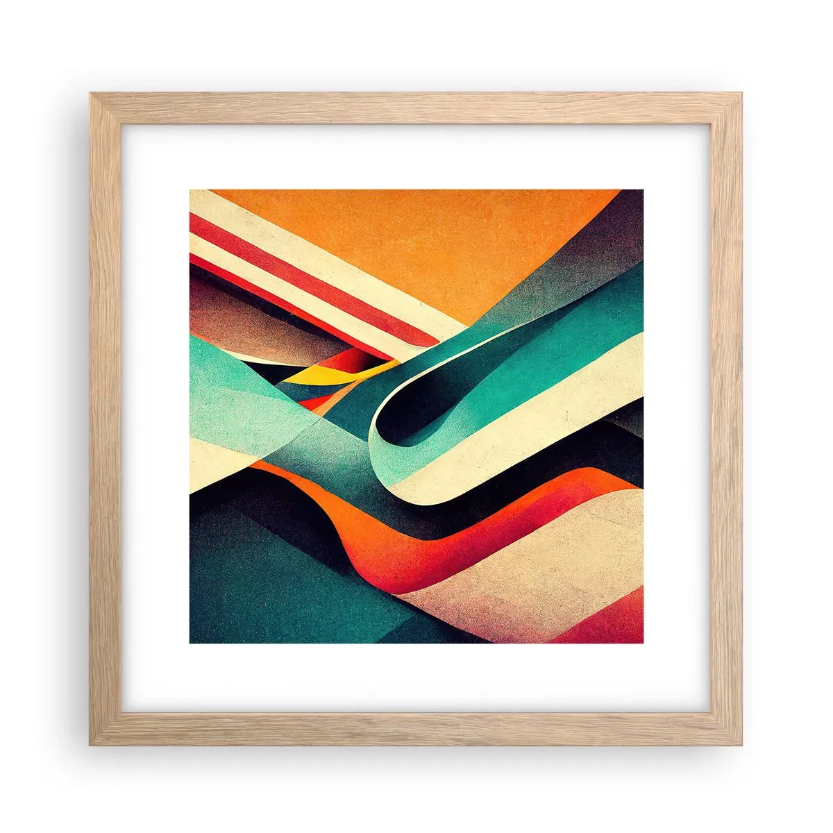 Een poster in een licht eiken lijst - Intensieve compositie - 30x30 cm