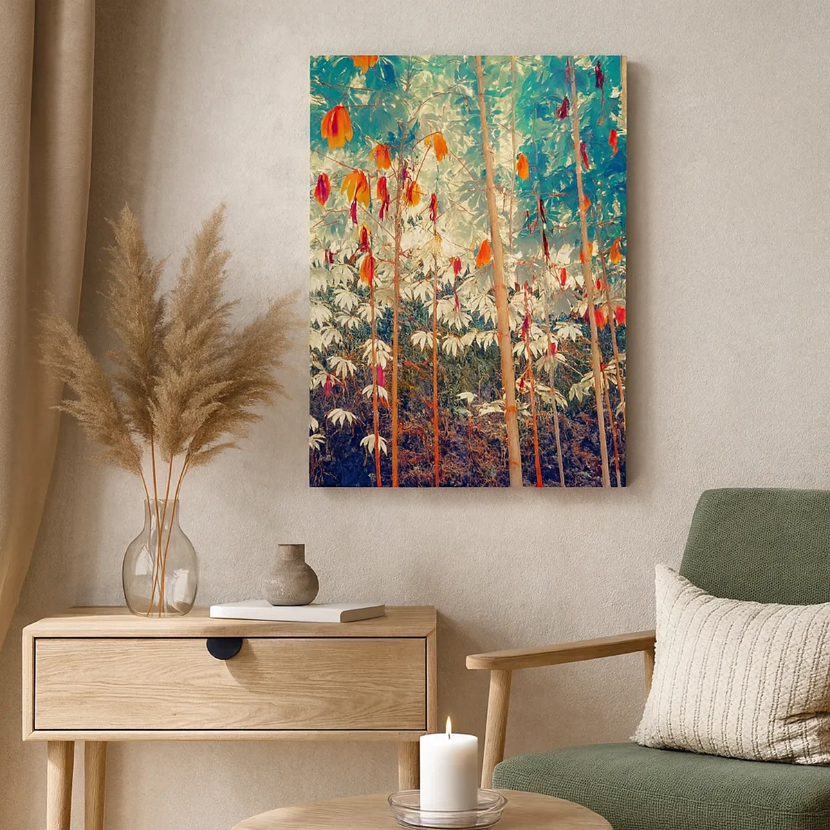 Schilderen op canvas - Het geheime leven van de bladeren - 50x70 cm