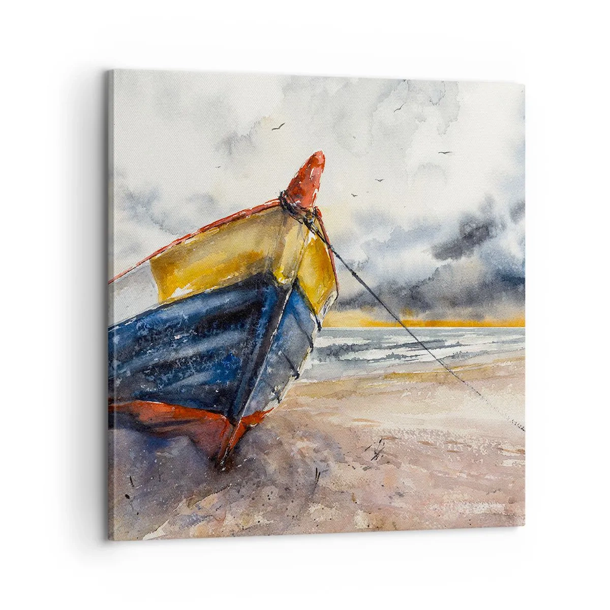 Schilderen op canvas - Rust aan de kust - 60x60 cm