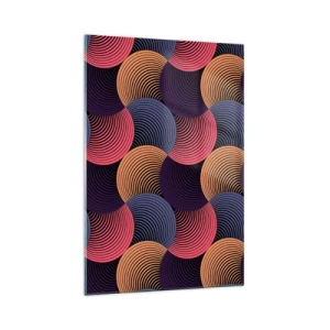 Schilderen op glas - In een cirkelvormig ritme - 70x100 cm