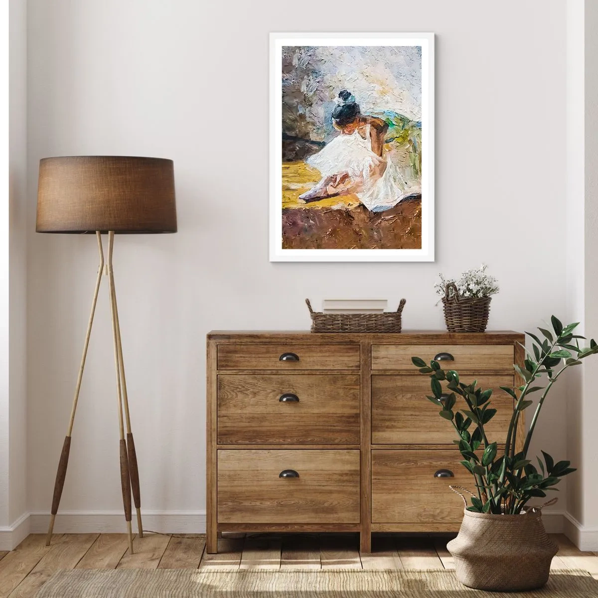 Poster in een witte lijst - Naar een schilderij van Degas - 30x40 cm