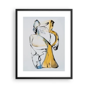 Poster in een zwarte lijst - Glazen abstractie - 40x50 cm