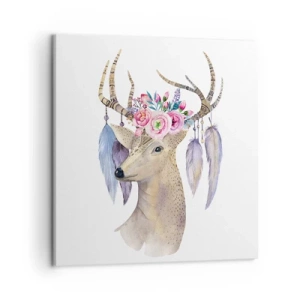 Schilderen op canvas - Zielgids - zachtaardig, onschuldig - 50x50 cm