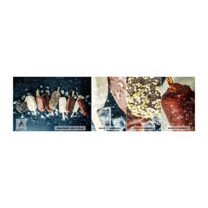 Fotobehang Staaltje Standard Eco - De smaak van hete zomer - Ijsje, Gastronomie, Voedsel - 100x30 cm