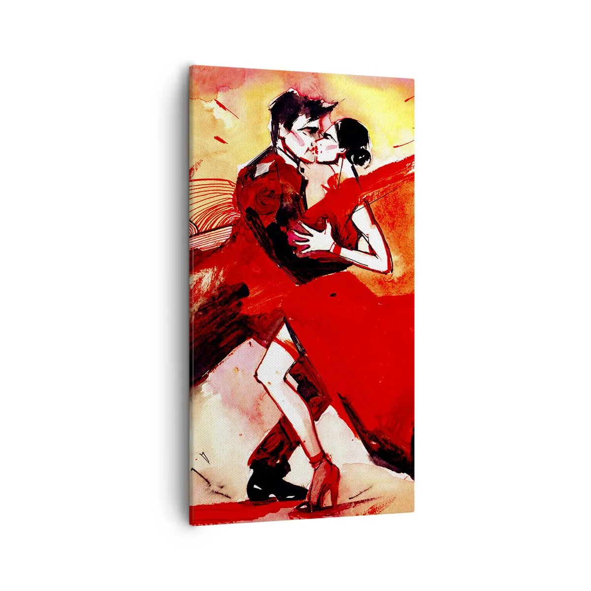 Schilderen op canvas - Het paarse ritme van passie - 55x100 cm