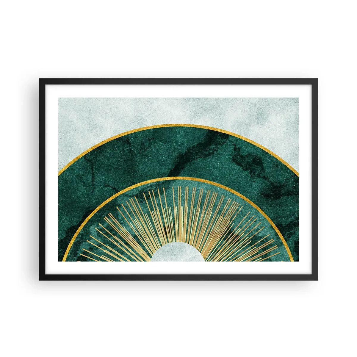 Poster in een zwarte lijst - Een ander zonnestelsel - 70x50 cm