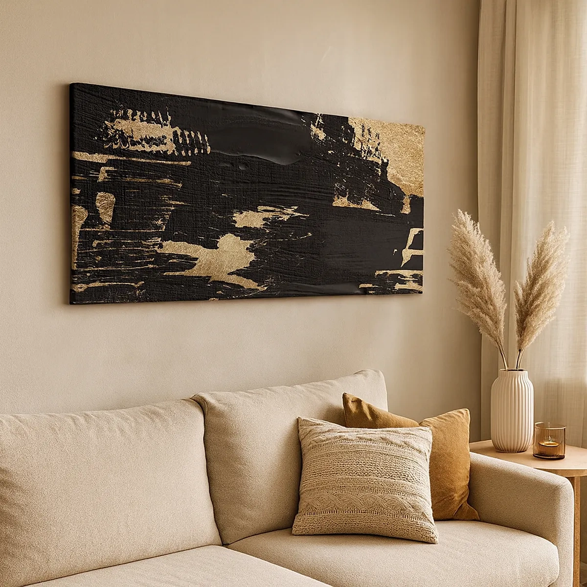 Schilderen op canvas - Spoor van aanraking - 30x30 cm