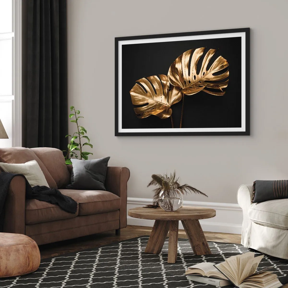Poster in een zwarte lijst - De schatten van de natuur - 70x50 cm