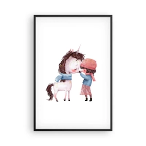 Poster in een zwarte lijst - Een winterverhaal - 61x91 cm