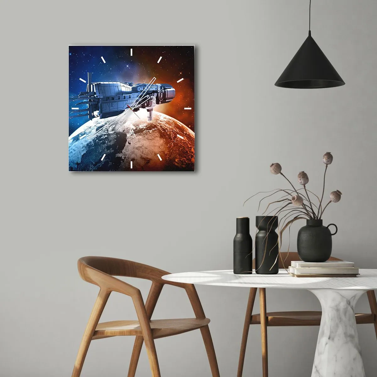 Wandklok - Klok - Een zorgvuldige waarnemer - 30x30 cm