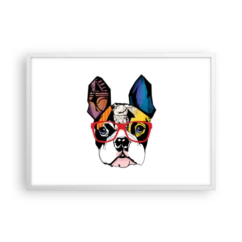 Poster in een witte lijst - intellectueel - 70x50 cm