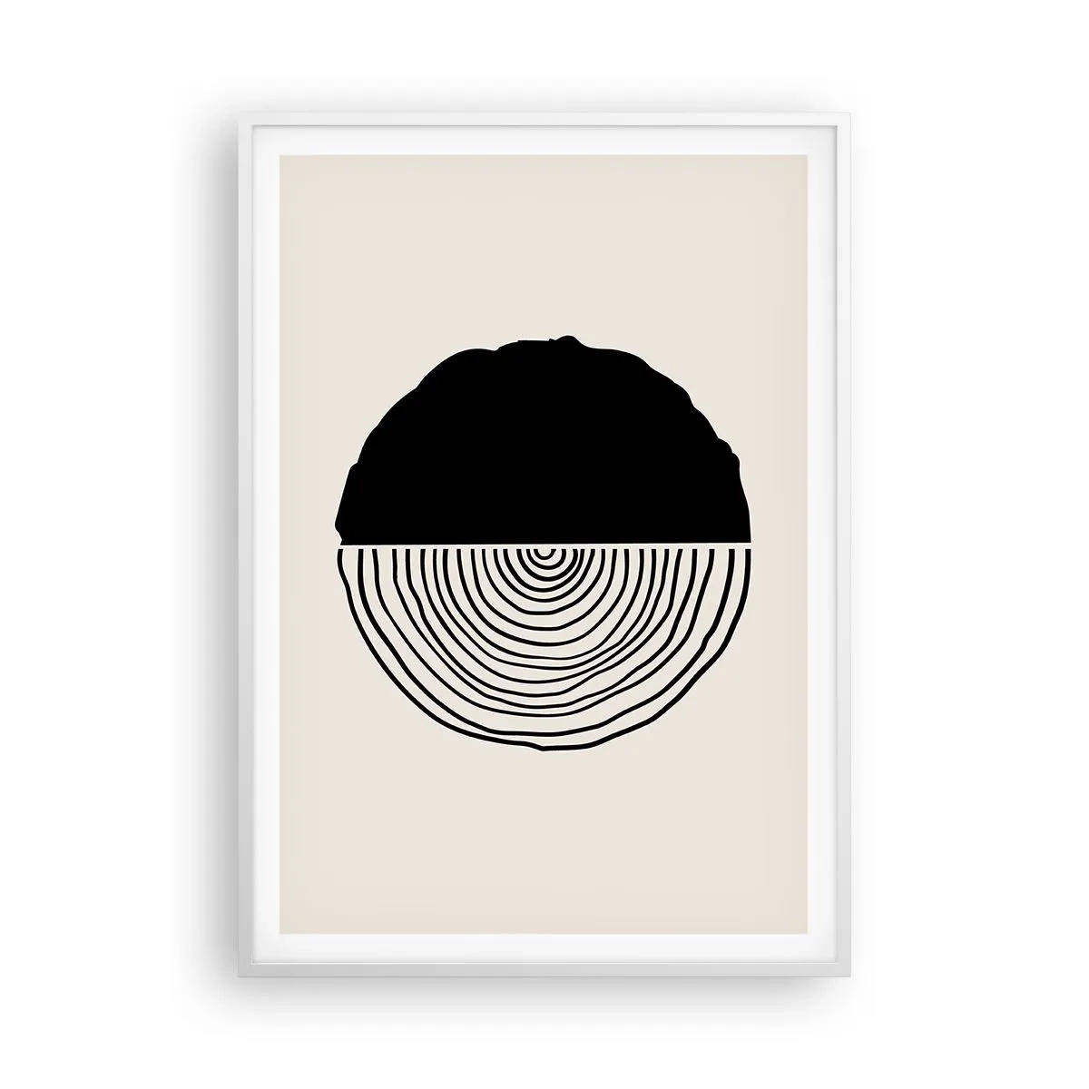 Poster in een witte lijst - Half om half - 70x100 cm
