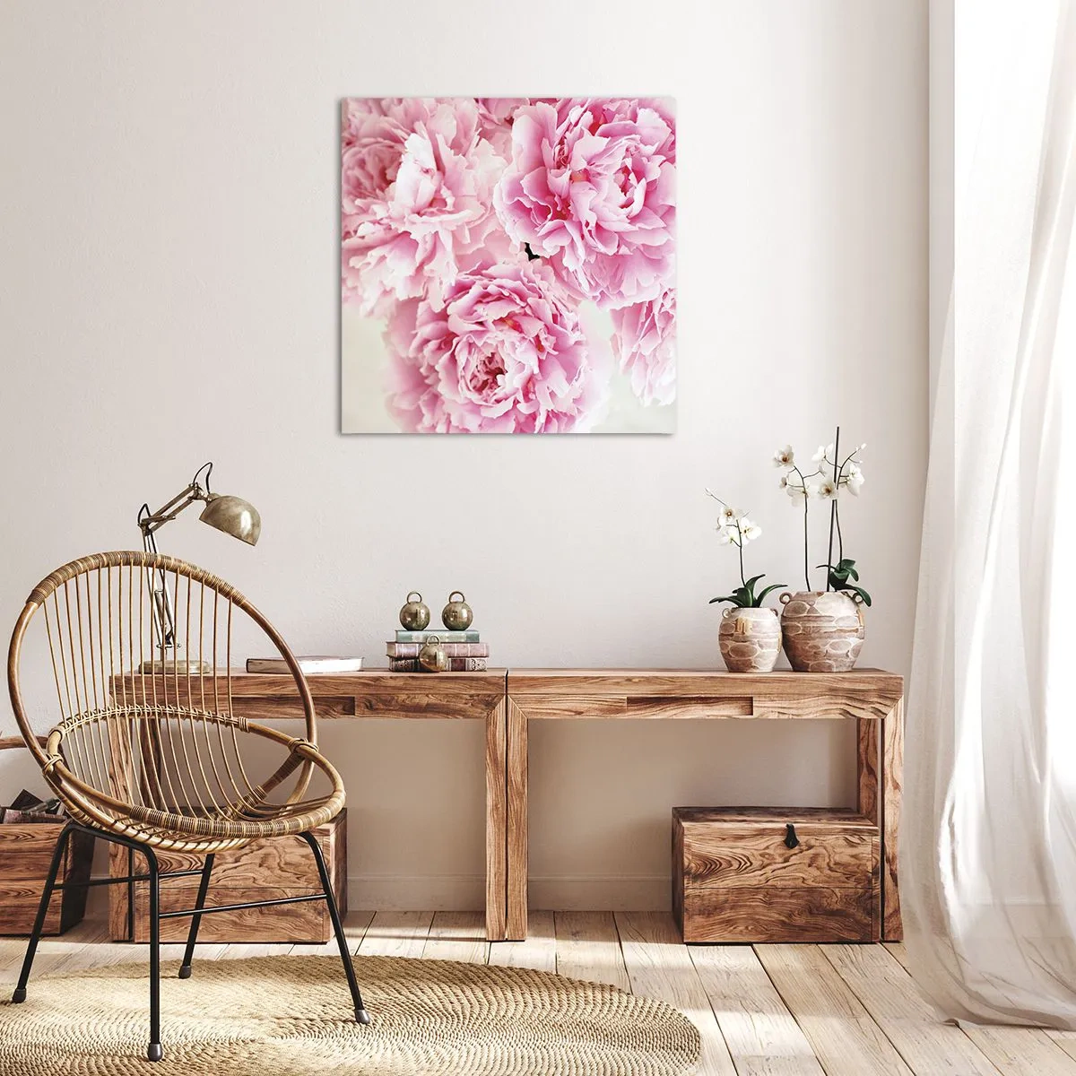 Schilderen op canvas - In roze glamour - 70x70 cm