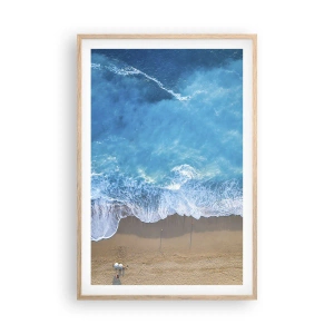 Een poster in een licht eiken lijst - De kracht van blauw - 61x91 cm