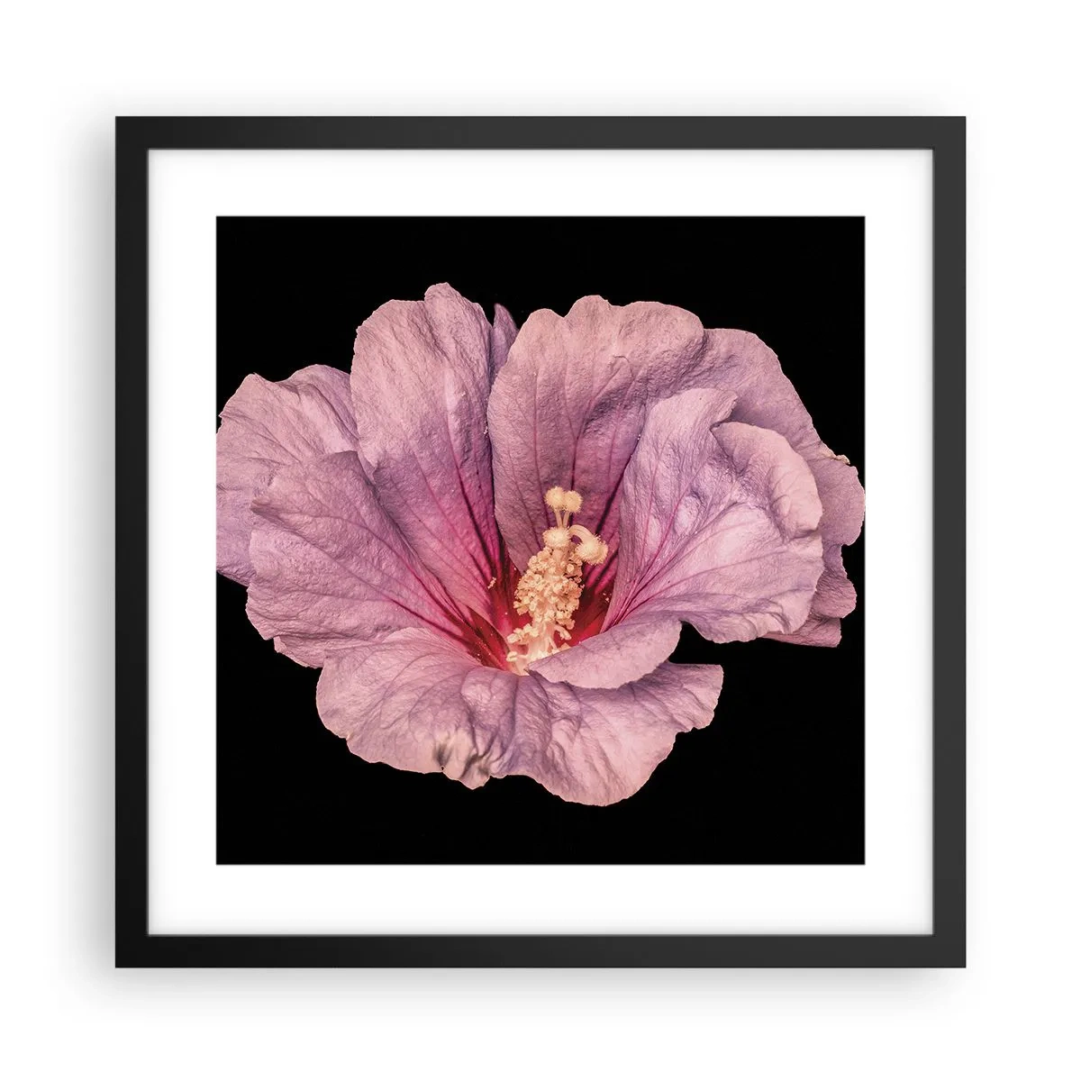 Poster in een zwarte lijst - Recht in het hart - 40x40 cm