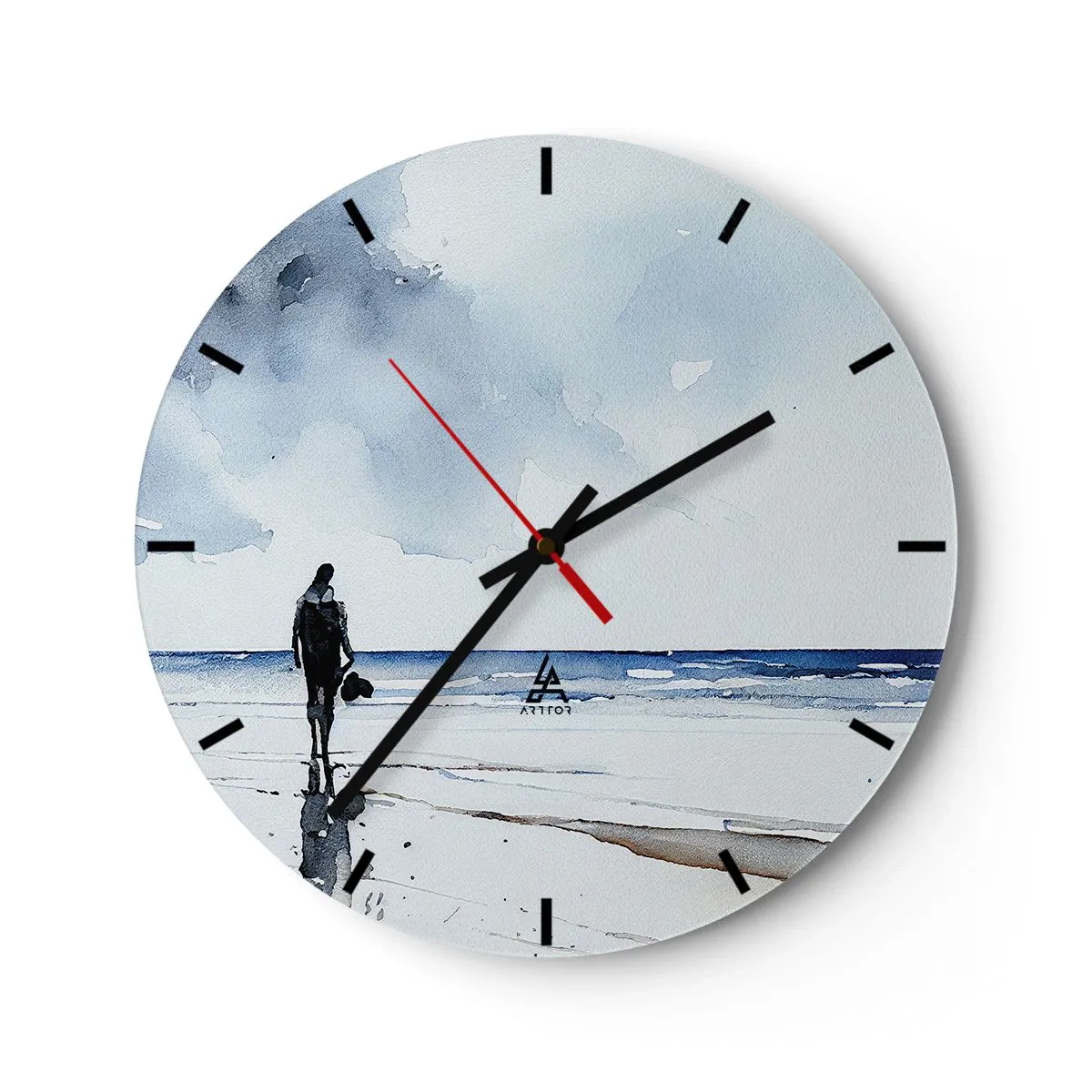 Wandklok - Klok - Gesprek met de zee - 40x40 cm