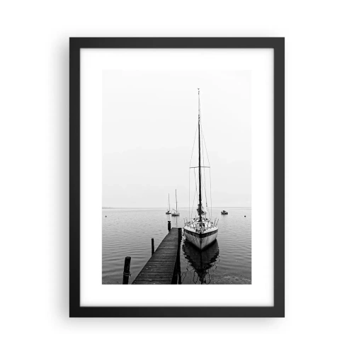 Poster in een zwarte lijst - Klaar om te vertrekken - 30x40 cm