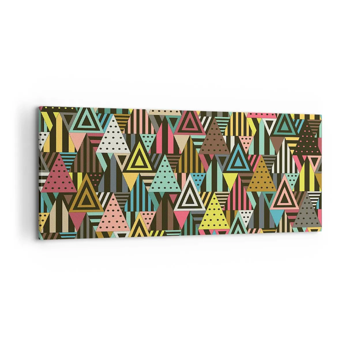 Schilderen op canvas - In ritme op drie - 120x50 cm