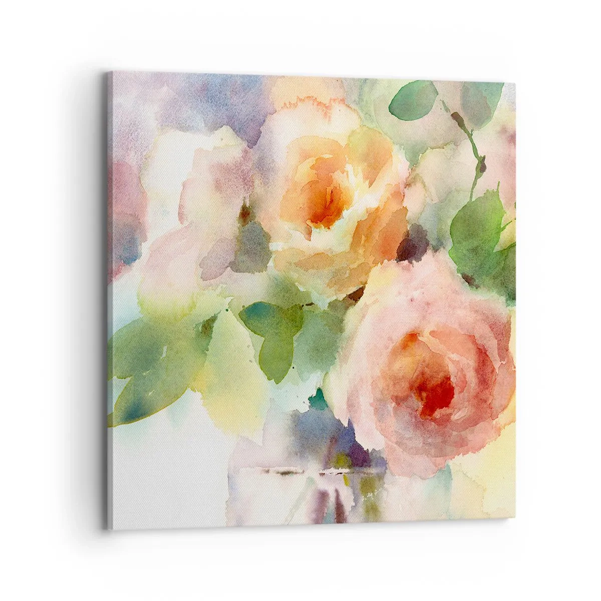 Schilderen op canvas - Delicaat als aquarel - 70x70 cm