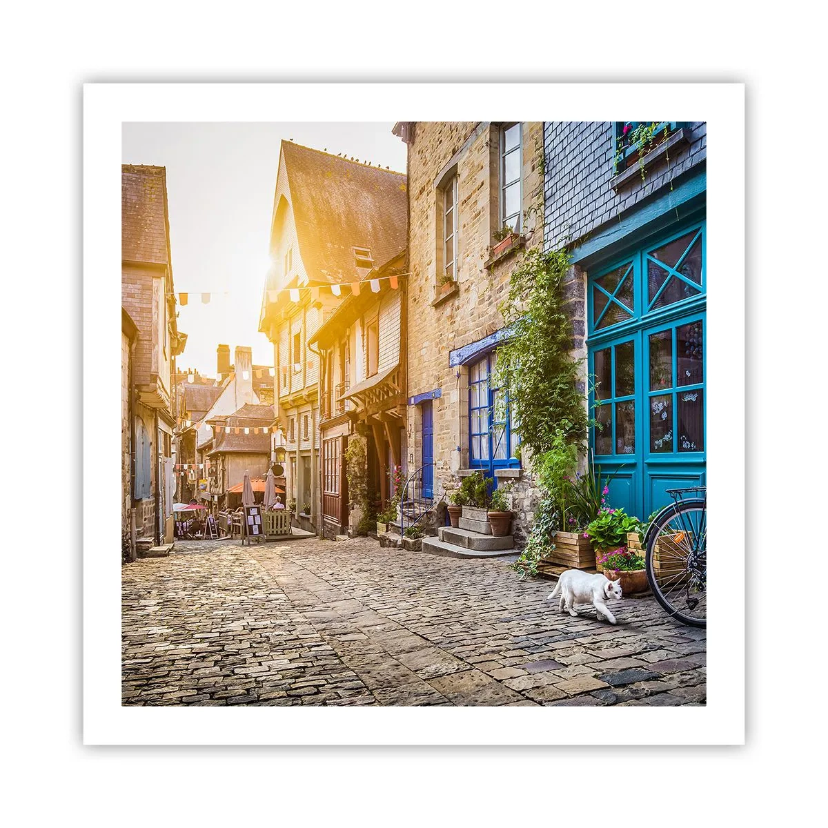 Poster - De witte geest van het stadje - 60x60 cm