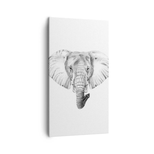 Schilderen op canvas - "Er was een olifant, zo groot als - een olifant" - 45x80 cm