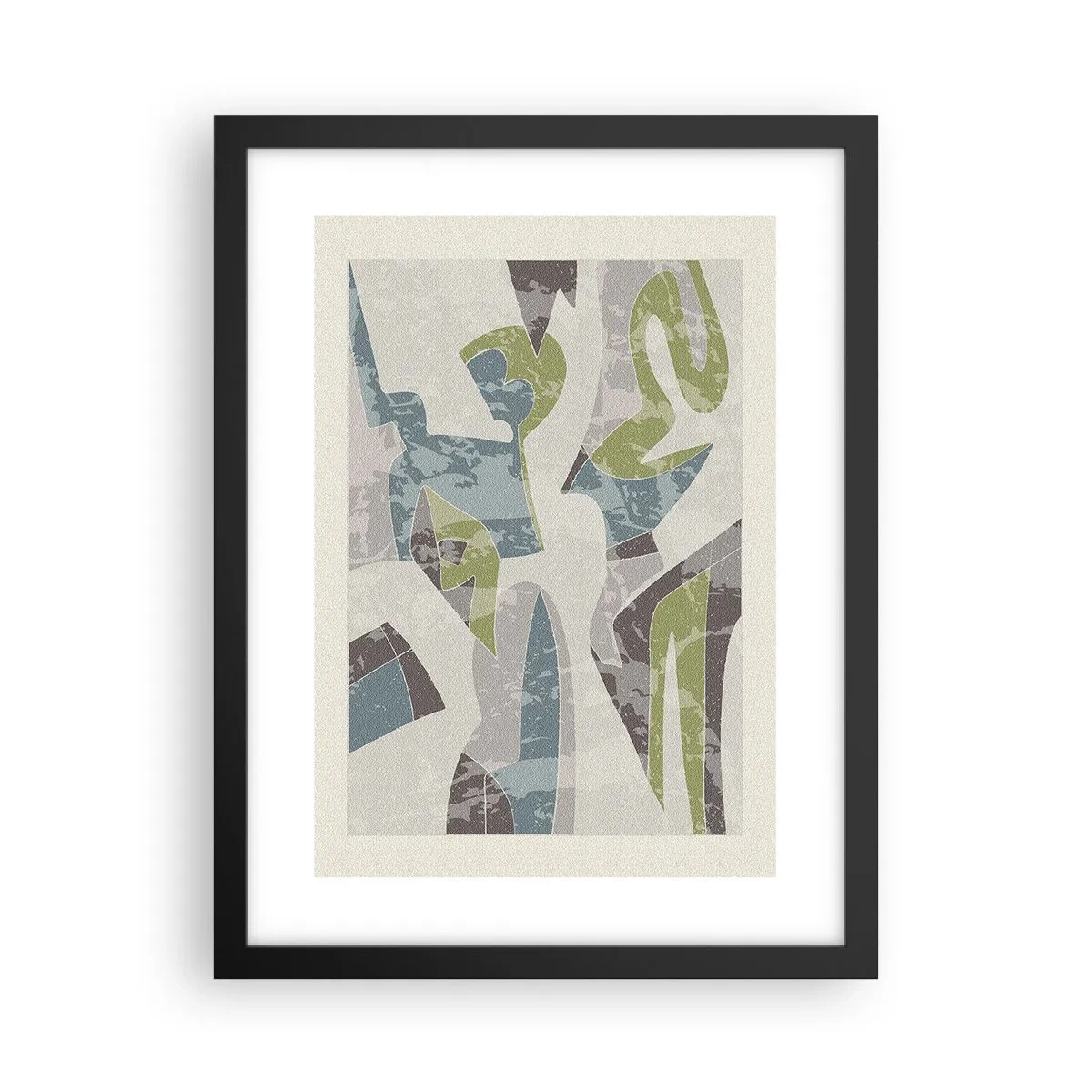 Poster in een zwarte lijst - Compositie achter het glas - 30x40 cm