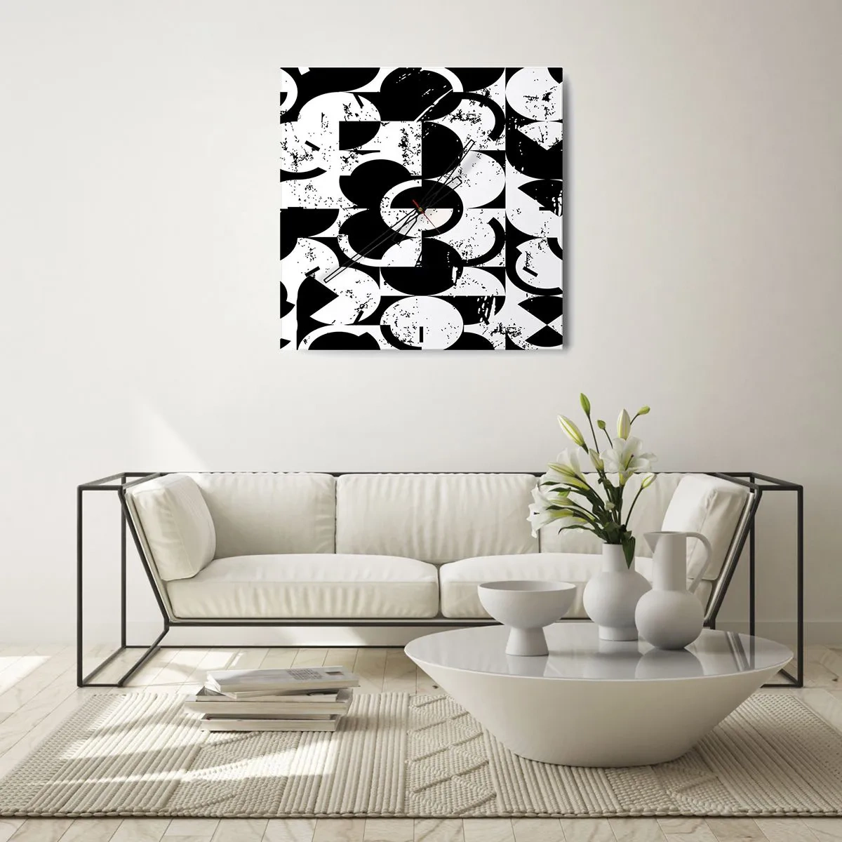 Wandklok - Klok - Wit is wit en zwart is zwart - 30x30 cm