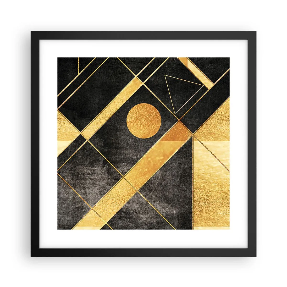 Poster in een zwarte lijst - De zon van de woestijn - 40x40 cm