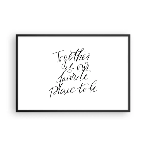 Poster in een zwarte lijst - Voel jij het ook? - 91x61 cm