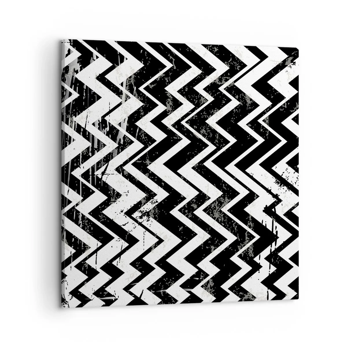 Schilderen op canvas - Zyg-wit, zag-zwart - 50x50 cm