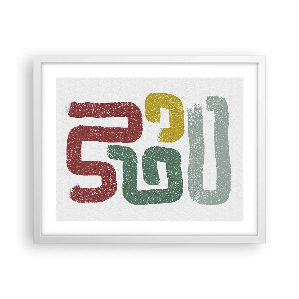 Poster in een witte lijst - In een onbekende taal - 50x40 cm