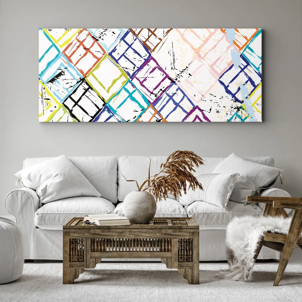 Schilderen op canvas - Cellen te huur - 120x50 cm