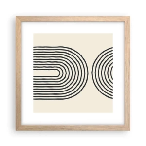 Een poster in een licht eiken lijst - In een ogenblik ... - 30x30 cm