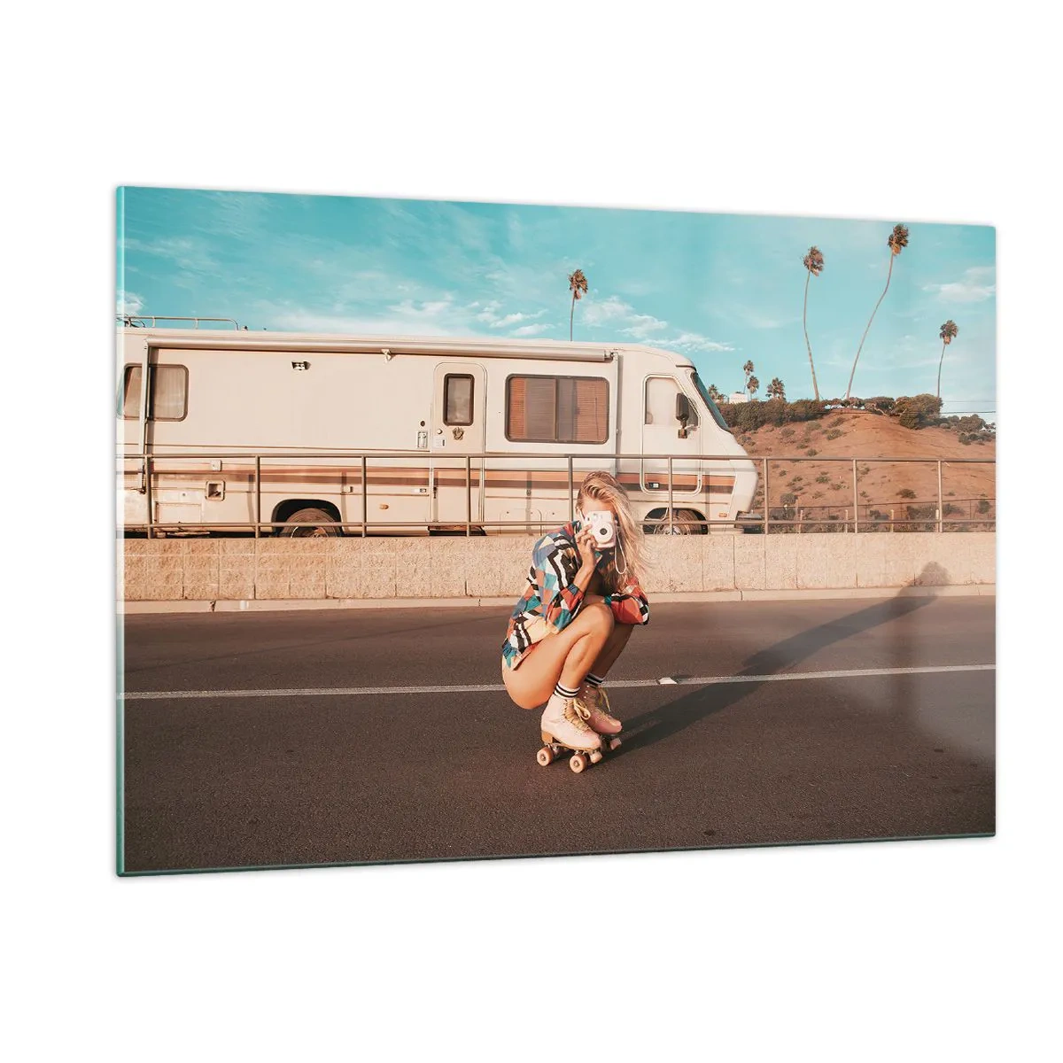 Schilderen op glas - Lach alsjeblieft! - 120x80 cm