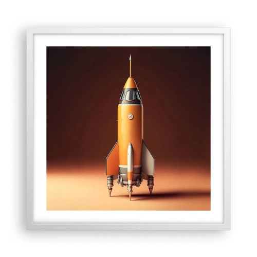 Poster in een witte lijst - Het begint met een droom - 50x50 cm