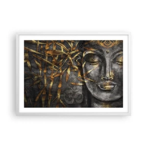 Poster in een witte lijst - Voel de rust - 70x50 cm