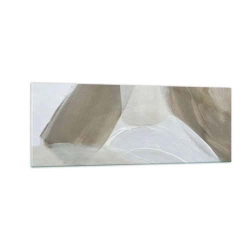 Schilderen op glas - Een golf van wit - 140x50 cm