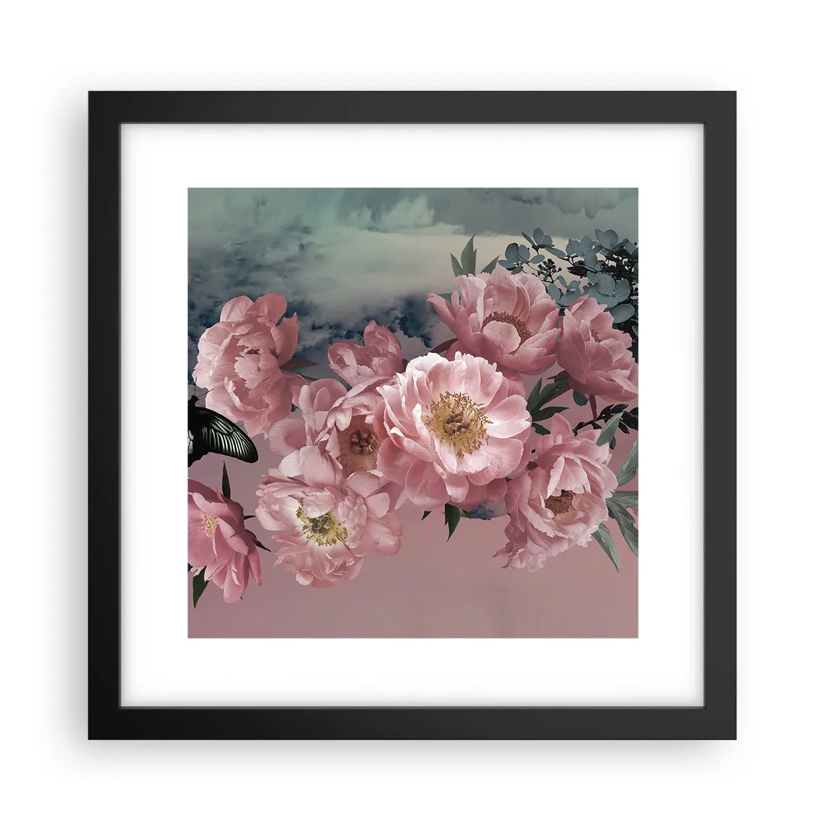 Poster in een zwarte lijst - Het hoogtepunt van de romantiek - 30x30 cm