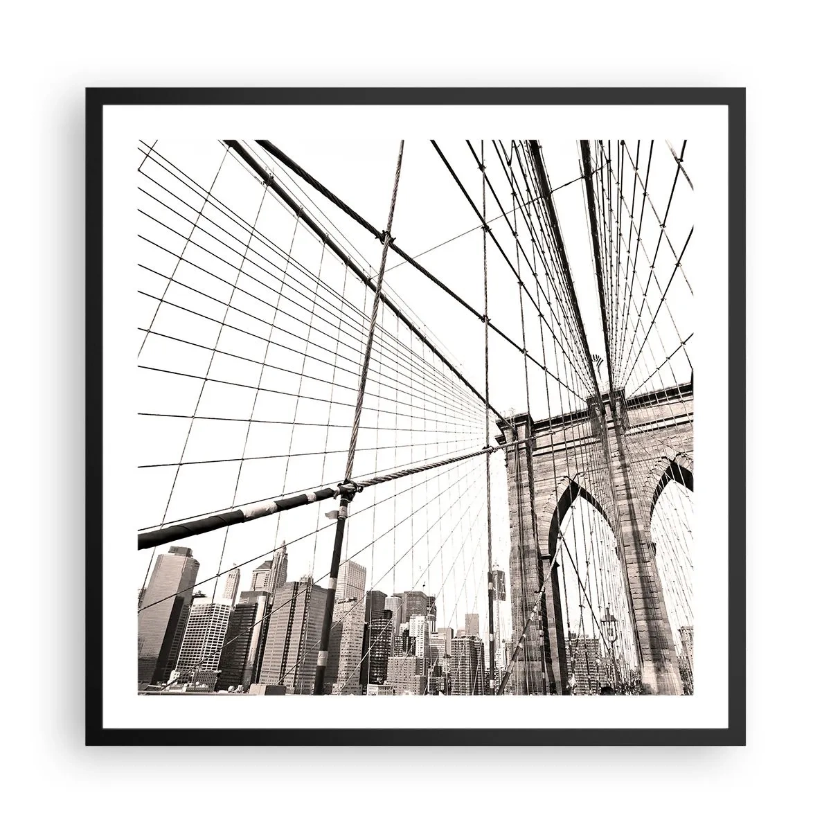 Poster in een zwarte lijst - Kathedraal van New York - 60x60 cm