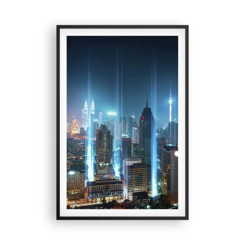 Poster in een zwarte lijst - Op z'n Berlijns naar de hemel - 61x91 cm