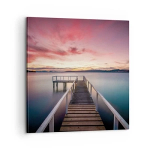 Schilderen op canvas - De zachte vlam van de avond - 60x60 cm