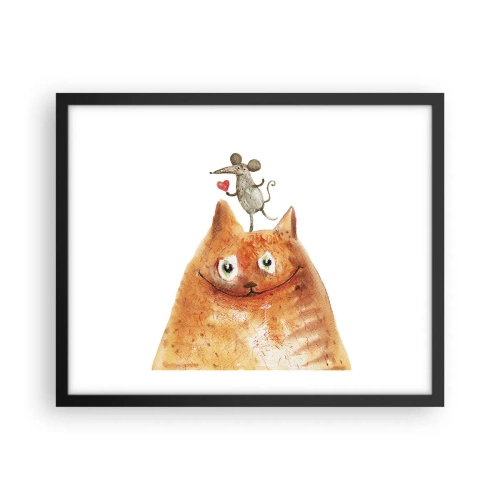 Poster in een zwarte lijst - De paradoxen van de liefde - 50x40 cm